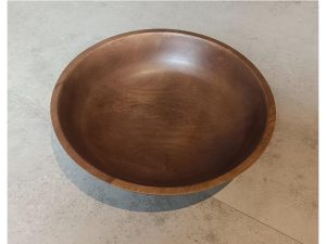 Brown Wooden Flat Bowl Med – HGC00102