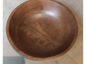 Brown Wooden Flat Bowl Big – HGC00103