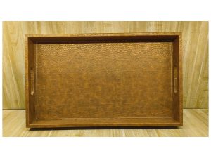 Brown Leather 12X20 Tray