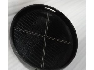 Black Snack Round 18 Tray