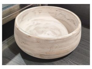 White Wooden Bowl Small – HGC00244