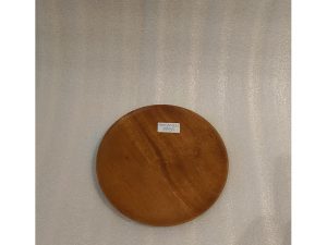 Brown Wood Round Tray 8X8