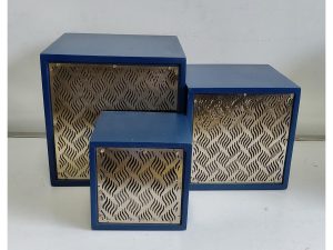 Blue Wooden & Iron Riser