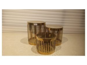 Round Gold Stright Line Riser