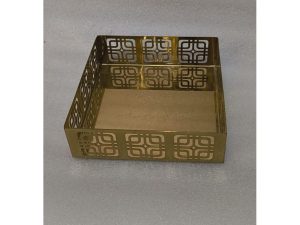 Tissue Tray Lazer Cut Gold