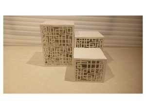 Ms Square Lazer Cut White Riser