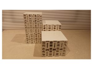 White Powder Coating Cube Riser