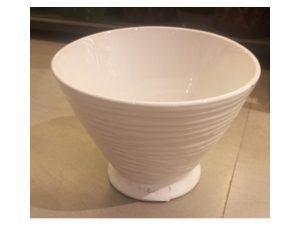 Cone Shape White Ceramic Bowl – HM003004