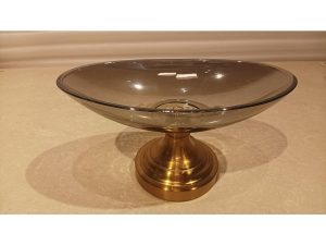 Black Glass Boat Shape Display