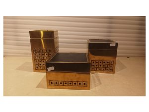 Blk 2 Top G Sq Round Box Riser