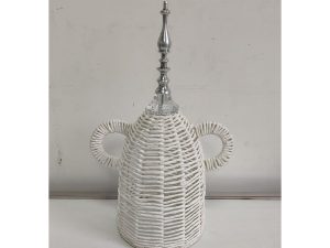 White Jute Handle Small Display
