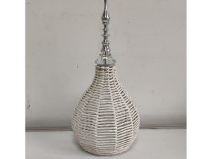 White Jute Round Small Display