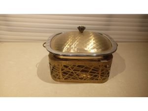 Diamond Ledger Cut Stand Dish