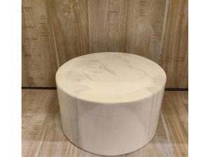 White Mdf Round 10X6 Riser