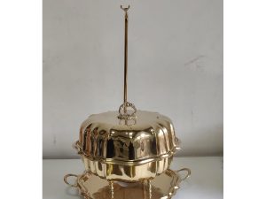 Flower Cut Gold Big Dish
