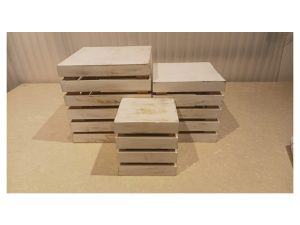 White Wash Wooden Riser